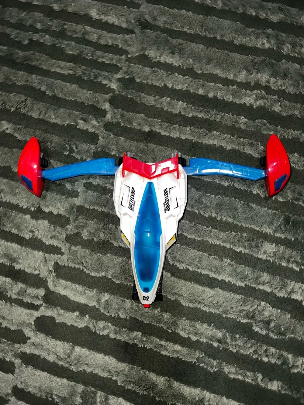 Battleship Kids Toy Car - Red, White & Blue